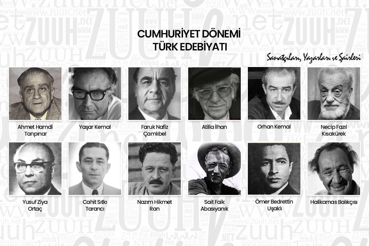 Cumhuriyet Dönemi Türk Edebiyatı Yazarları Şairleri